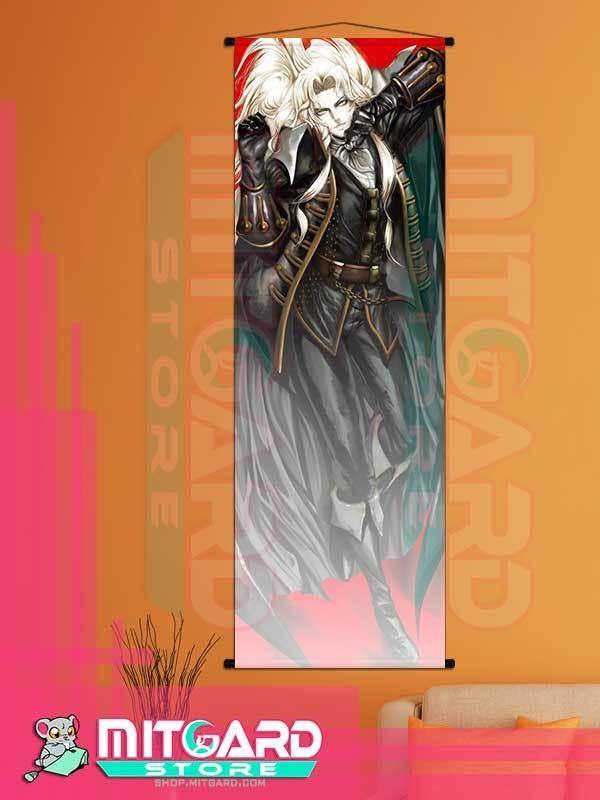 CASTLEVANIA Adrian Farenheight Tepes / Alucard V2 wall scroll fabric or Adhesive Vinyl poster - Fabric poster WITH plastic pole / 50cm x